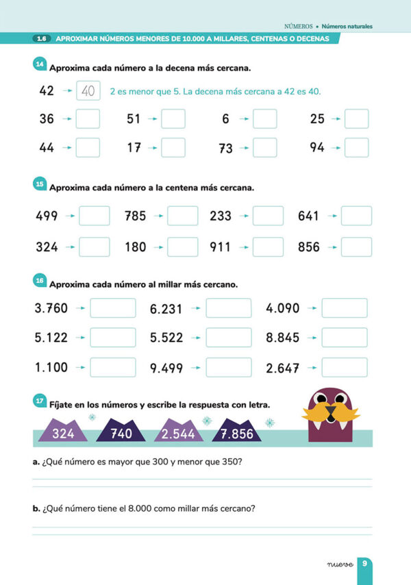 Sumas Aula de Ejercicios de Matemáticas Tercero de Primaria