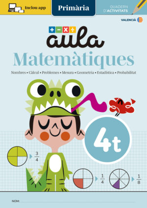 Quadern Aula Matemàtiques 4t de Primària + App