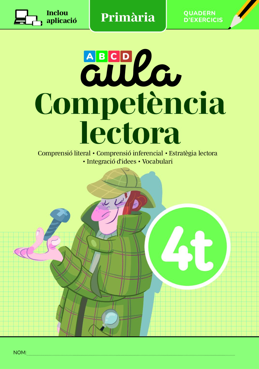 Quadern Aula C. Lectora 4t de Primària + App